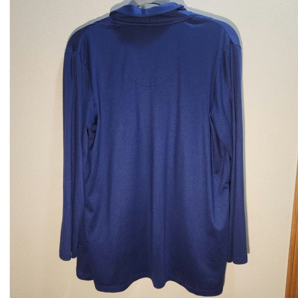 MUK LUKS long sleeve blue open front cardigan size PS pockets - Picture 3 of 5